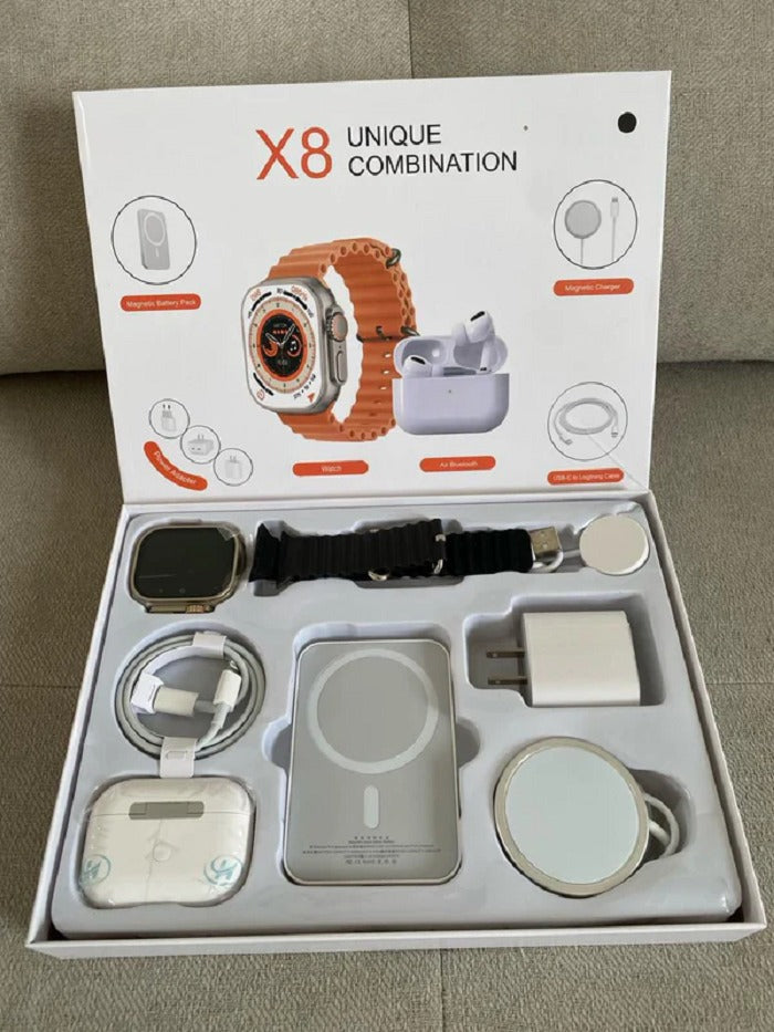 Combo Smartwatch Ultra 8 Max X8 – Paquete Completo 8 en 1